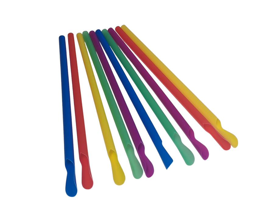 MEHRWEG Löffel Trinkhalme PP bunt 210*8 mm | Foodypack.de