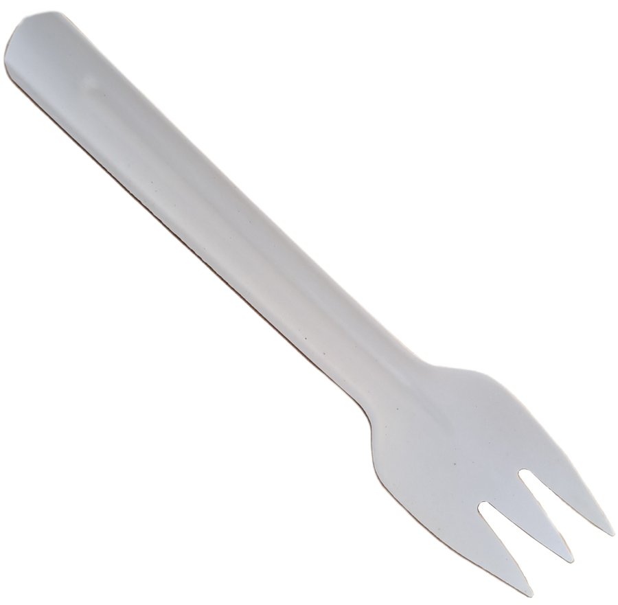 Papier Gabel 16cm weiß