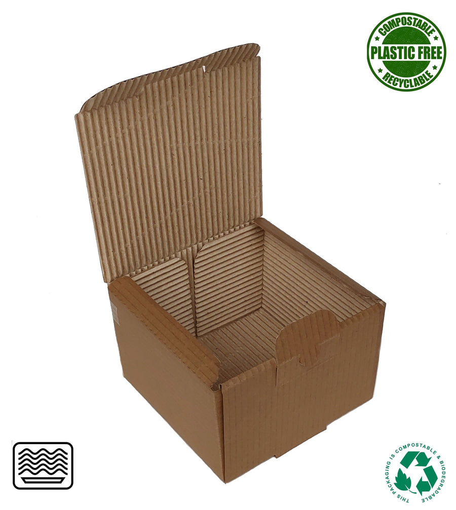Bio Burger Snackbox kraftbraun 13x13x9cm