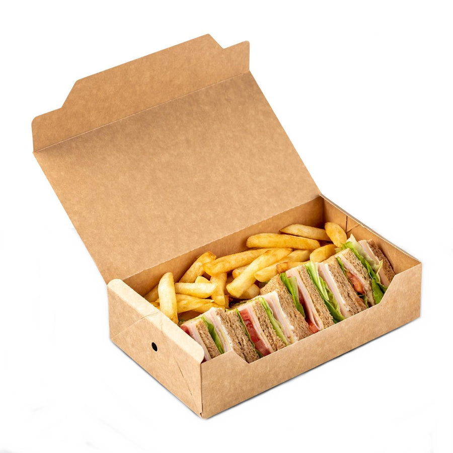 Snackbox green line plastikfrei braun 22x13x5,5cm, auslaufsicher