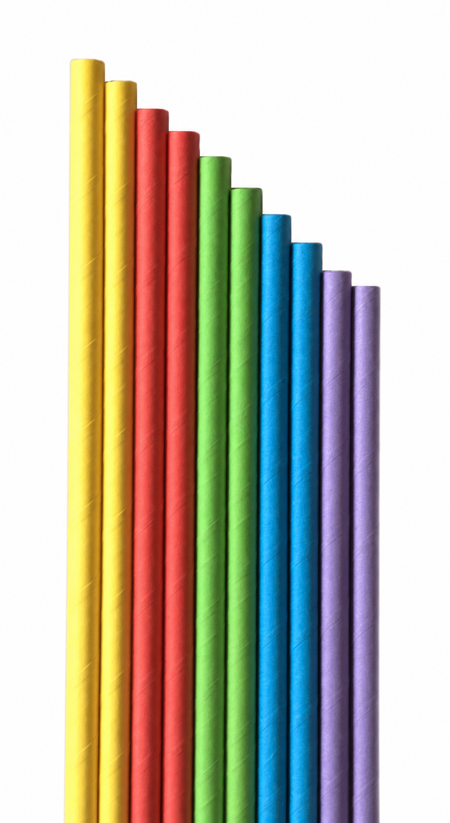 Papier Jumbo Cocktail Trinkhalme bunt in Papier gehüllt 230x8 mm Horeca Qualität