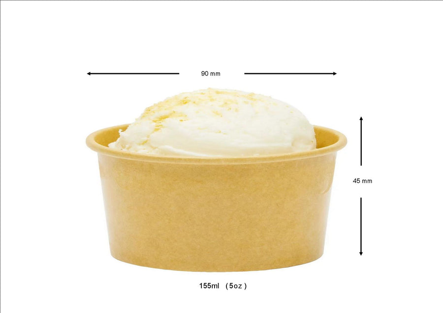 Eisbecher Kraftpapier braun 155ml (5oz)