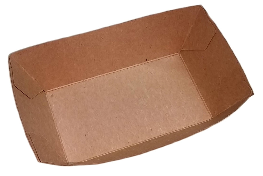 Snack Schale Foodtray 12,5x7x5cm kraftbraun