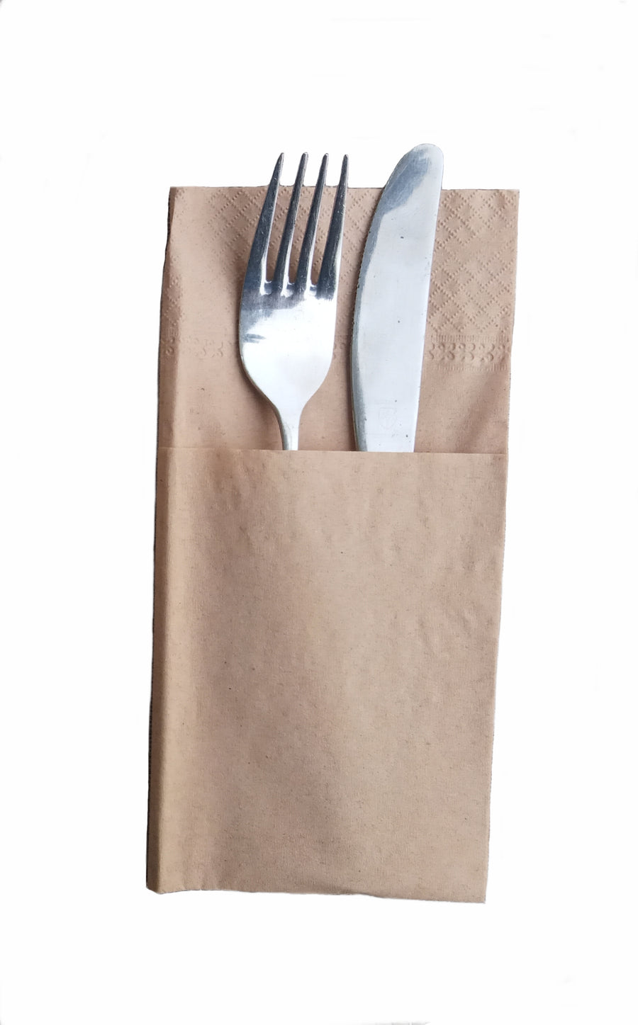 Bio Bestecktasche Papierservietten kraftbraun 40x33cm