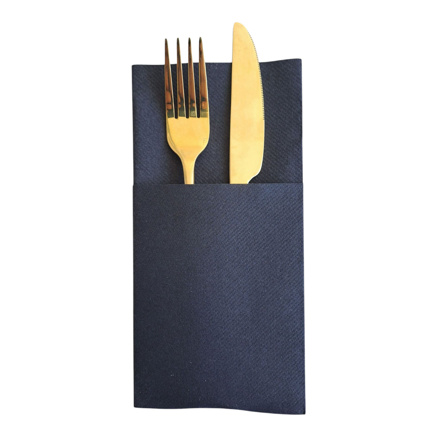 Airlaid Besteckservietten 40x33cm schwarz Premium
