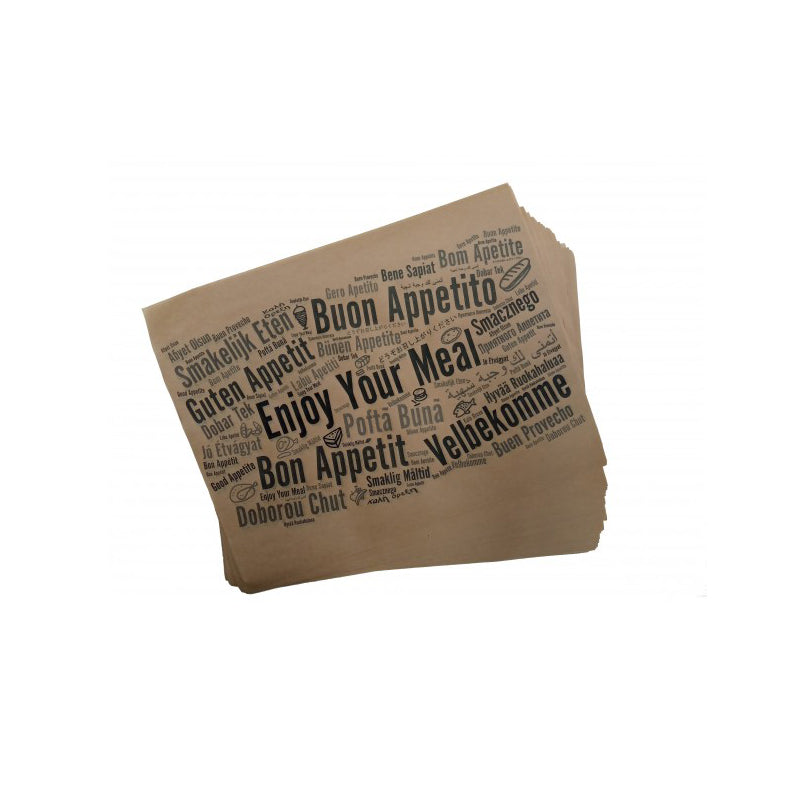Einschlagpapier, fettdichtes Papier 24x35cm braun Enjoy 1800 St. 5Kg