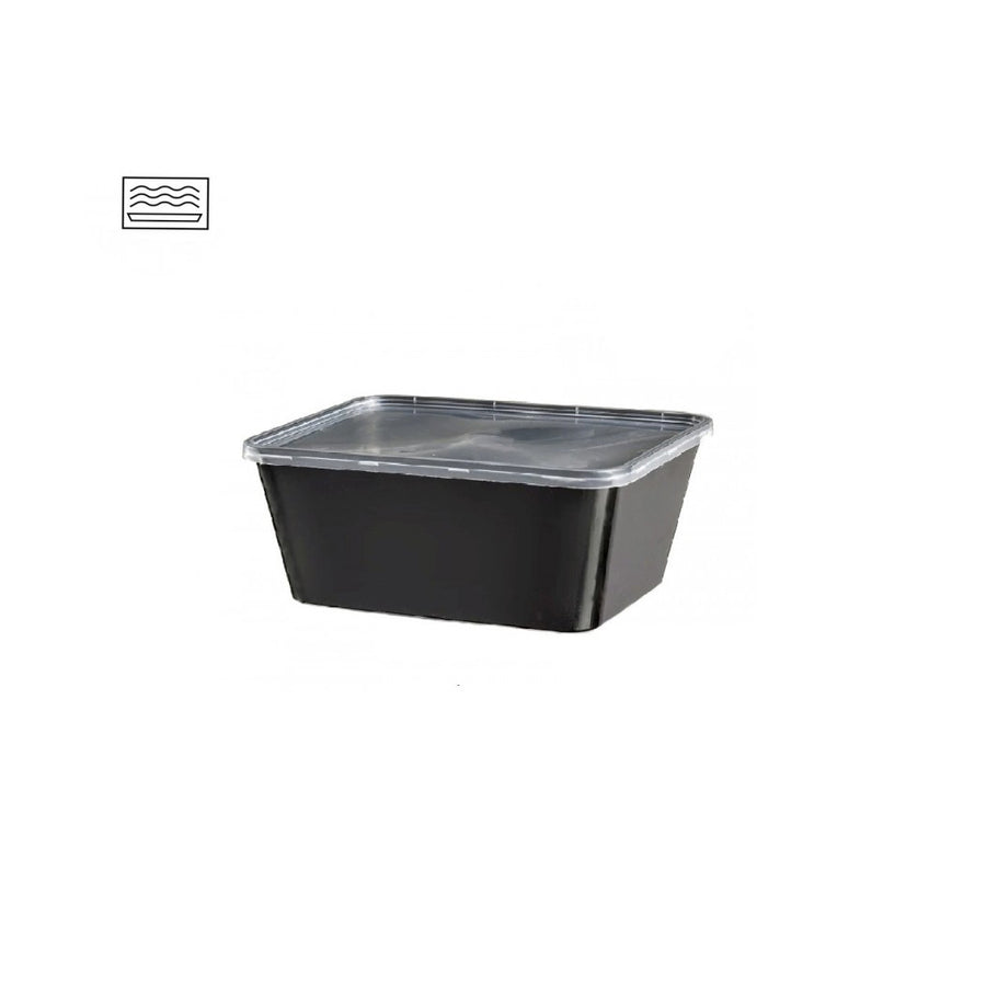 PP-Schale 1000 ml schwarz 170x120x69 mm mikrowellengeeignet
