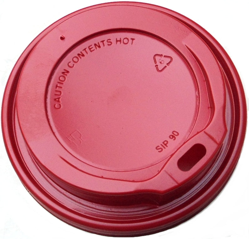 Coffee to Go Deckel 90mm rot