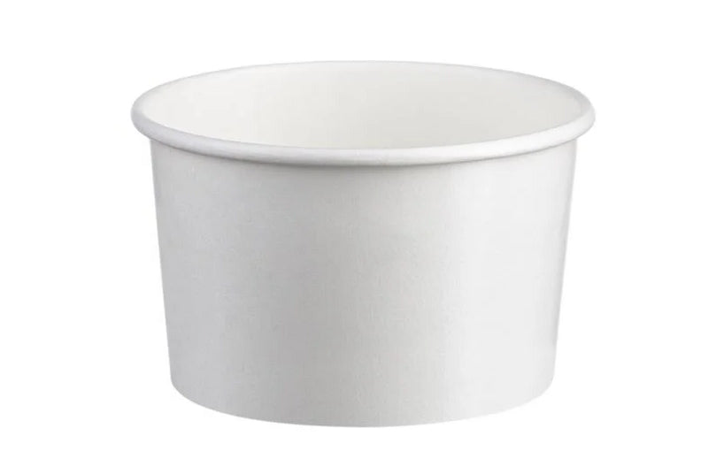 Eisbecher weiß 230ml (8oz) Hartpapier für 2-3 Eiskugeln