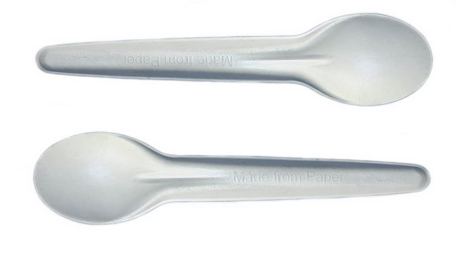 Papier Löffel weiß 13cm für Eis Desserts