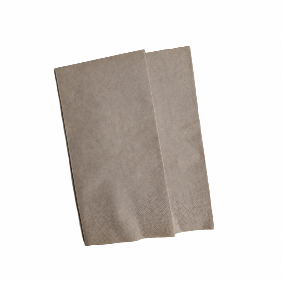 Papierservietten kraftbraun 33x33 cm 2-lagig 1/8 Falz mit Motivdruck