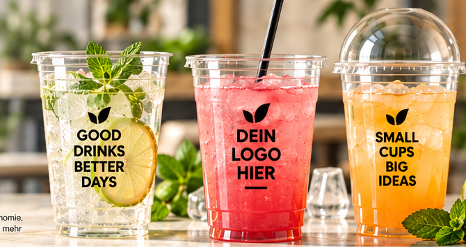 Clear Cups mit Logo bedrucken – Foodypack