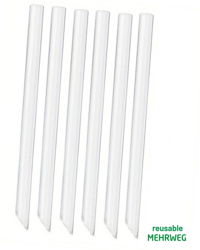 Mehrweg Bubble Tea Trinkhalme 12x200mm transparent | Foodypack.de