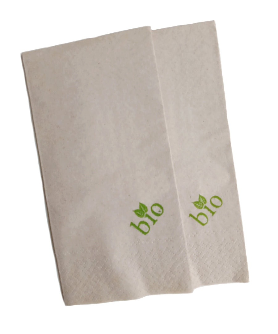 Papierservietten kraftbraun 33x33 cm 2-lagig 1/8 Falz eco